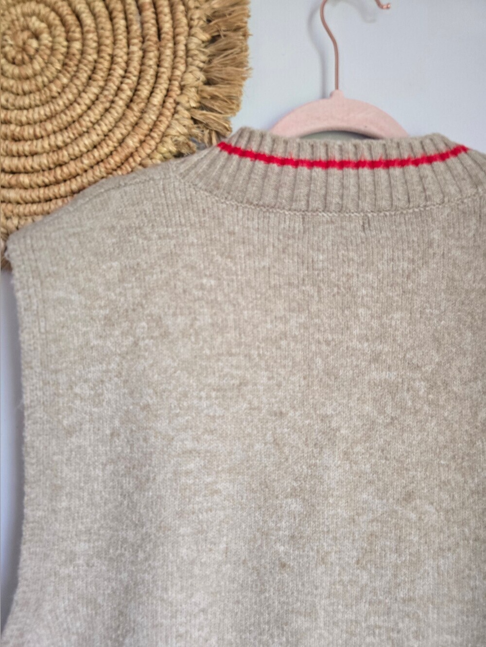 Free People NEW All Star Tassel Poncho Oversized Knit Sweater Vest One Size XL - Picture 9 of 10